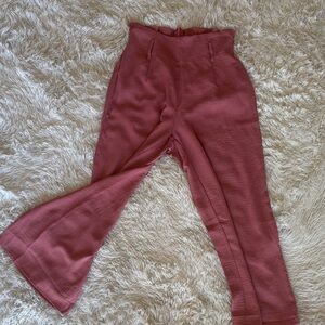 VINTAGE Pink High-Waisted WIDE LEG TROUSERS